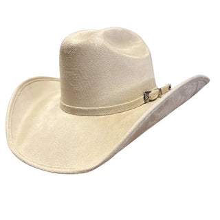 Dutch Cattleman Faux Suede Cowboy Hat Cream