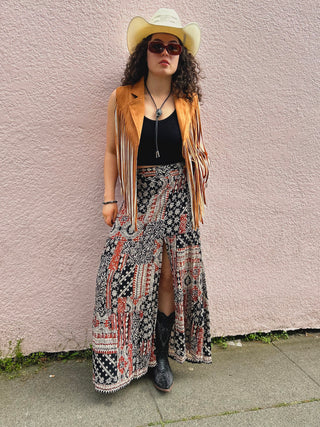 Cowboy Brown Fringe Vest