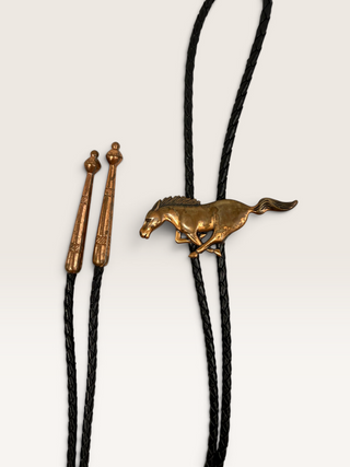 Vintage Copper Stallion Bolo Tie