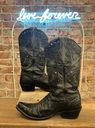 Los Altos Ostrich Men's Cowboy Boots Size 10