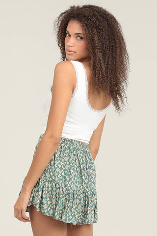 Country Cactus Print Skort