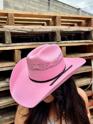 Chelsea Women's Straw Cowgirl Hat Pink