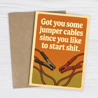 Jumper Cables Funny Friendship Card