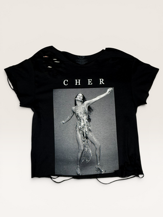 Cher Chop Shop Distressed T-Shirt