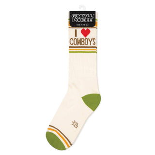 I Love Cowboys Crew Socks