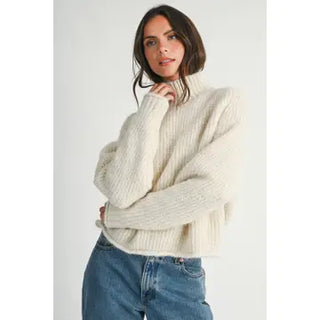 Heart of Glass Mock Neck Sweater