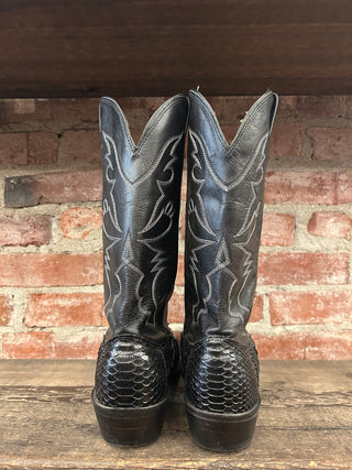 Cavenders Snakeskin Toe Capped Cowboy Boots Men’s Size 12