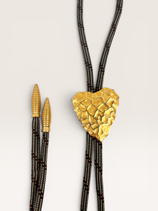 Hammered Metal Brass Heart