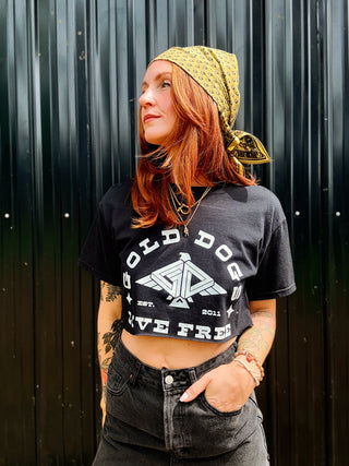 Chop Shop Gold Dogs Cropped T-Shirt