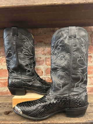 Cavenders Snakeskin Toe Capped Cowboy Boots Men’s Size 12