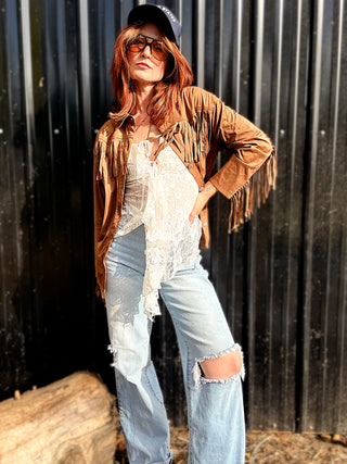 Wish You Didn't Know Fringe Shacket