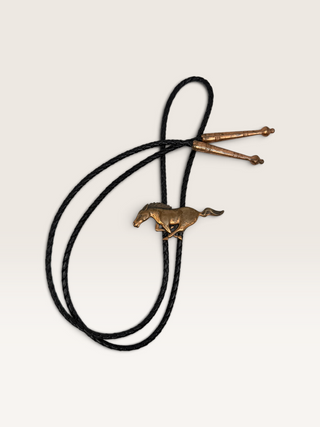 Vintage Copper Stallion Bolo Tie
