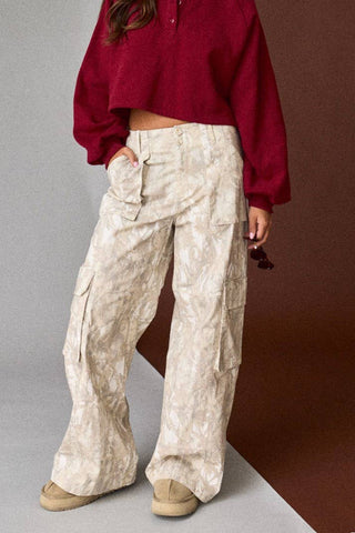 Hideaway Wide Leg Camo Cargo Pants