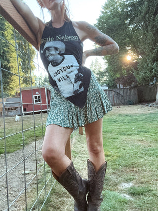 Country Cactus Print Skort
