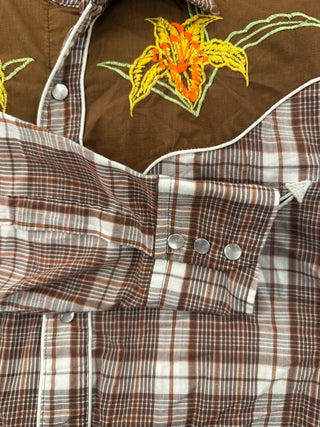 Vintage Western Men’s Snap Up Shirt Size Large