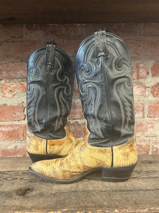 Tony Lama Tegu LizardCowboy Boots Women's Size 8.5