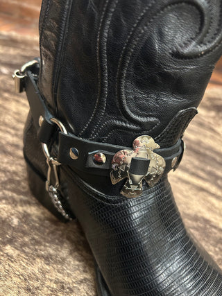 Thunderbird Concho Boot Harness Chain Strap