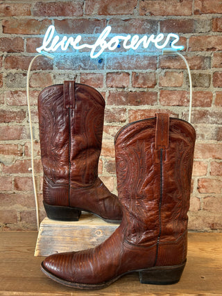 Dan Post Genuine Lizard Men's Cowboy Boots Size 12
