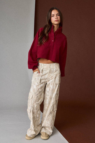 Hideaway Wide Leg Camo Cargo Pants