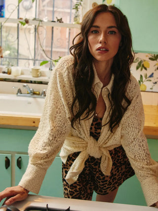 Sugar Magnolia Lace Button Up