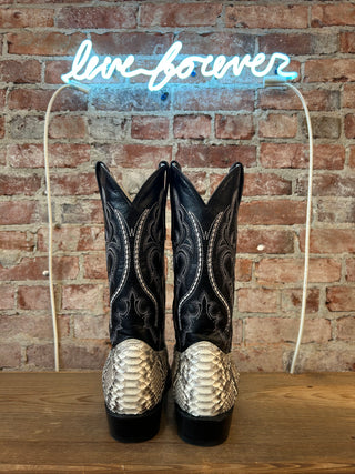 J.B. Dillon Genuine Python Women’s Cowboy Boots Size 10