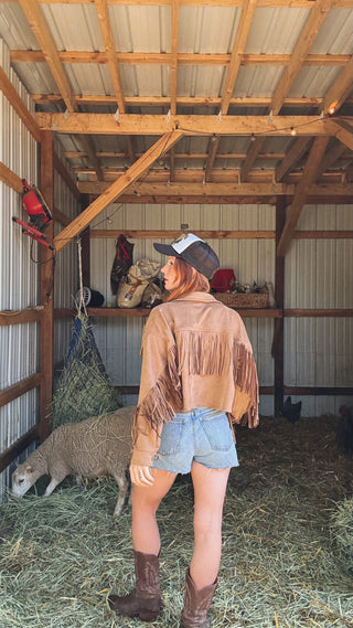 Shameless Crop Fringe Jacket