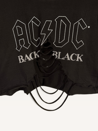 AC/DC Back in Black Cropped Chop Shop