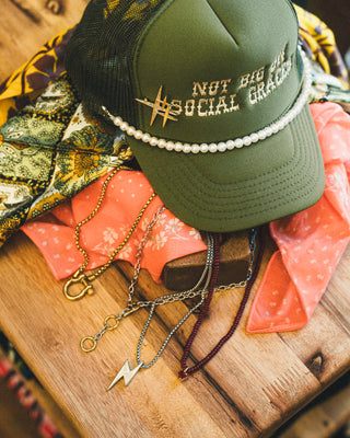 Social Graces Embroidered Trucker Hat