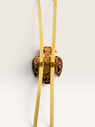 Copper Eagle and Red Stone Bolo Tie