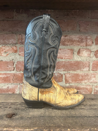 Tony Lama Tegu LizardCowboy Boots Women's Size 8.5