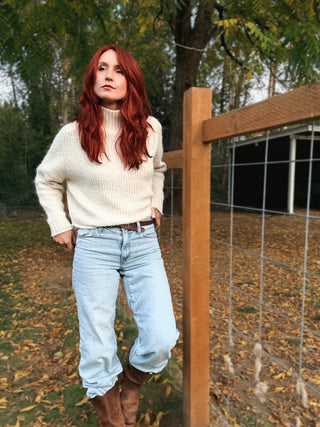 Heart of Glass Mock Neck Sweater