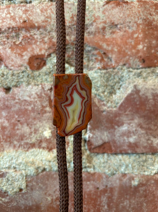 Banded Agate Bolo Tie