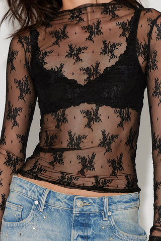 Lady Lux Lace Layering Top