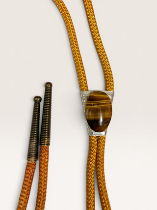 Vintage Oval Tiger’s Eye Bolo Tie