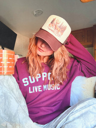 Country Music Makes You Live Longer Crew Neck