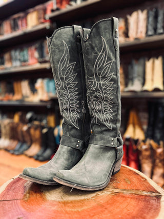 Vintage Liberty Black Cowboy Boots W Sz 9