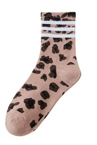 Hysteria Leopard Crew Socks