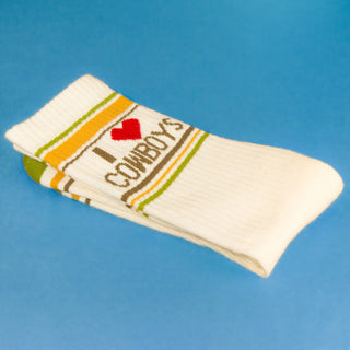 I Love Cowboys Crew Socks