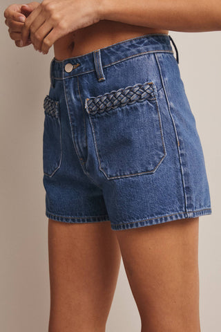 Outlaw Braided Denim Shorts
