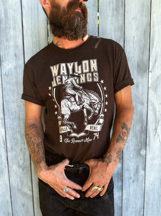 Waylon Jennings Nashville Rebel 1974 The Ramblin' Man Tour T-Shirt