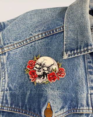Skull In Roses Patch