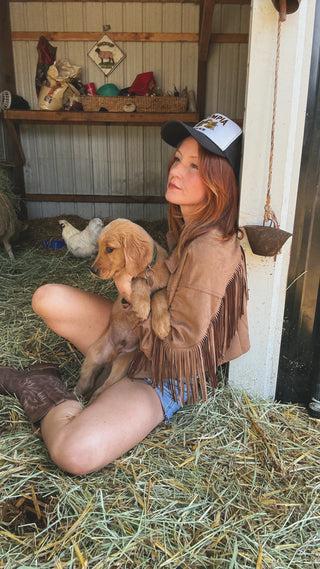 Shameless Crop Fringe Jacket