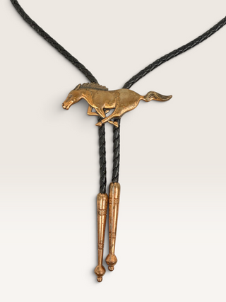 Vintage Copper Stallion Bolo Tie