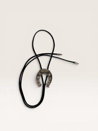 Vintage Silver Horseshoe Bolo Tie