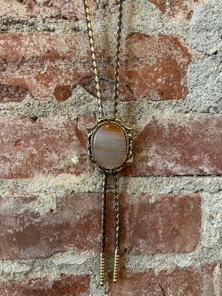 Peach Agate Bolo Tie