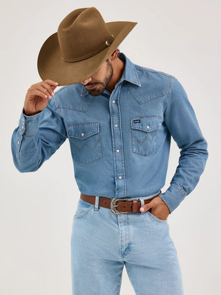 Mens Authentic Indigo Cowboy Cut® Work Shirt