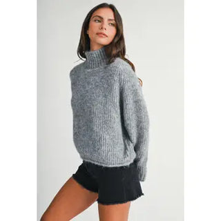 Heart of Glass Mock Neck Sweater