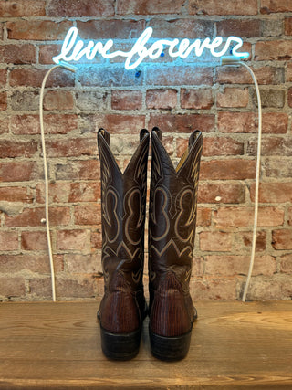 Sheplers Tegu Lizard Women’s Cowboy Boots Size 9.5