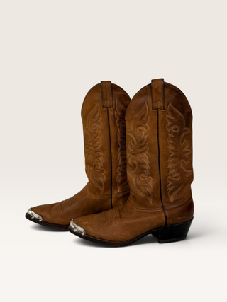 Abilene Silver Toe Top Cowboy Boots Women's Size 9.5/ M 8