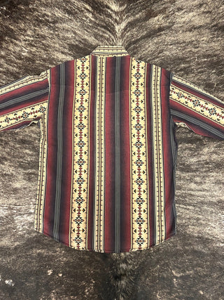 Vintage Men's Wrangler Snap Up Shirt Size Large